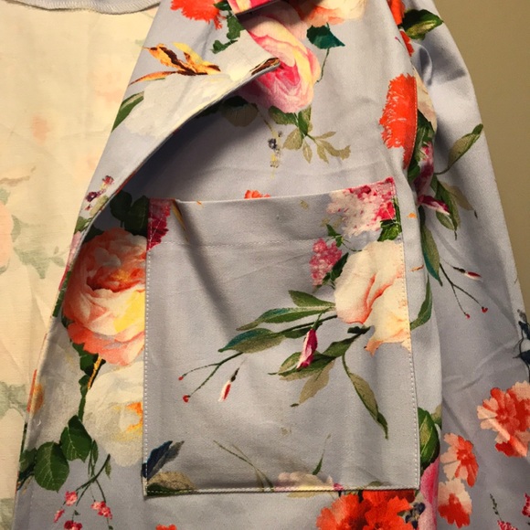 floral lab coat